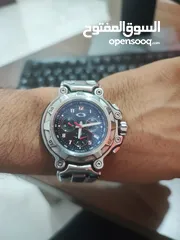  1 MEN'S Silver OAKLEY CRANKCASE STAINLESS STEEL WATCHساعة اوكلي رجالي فضي