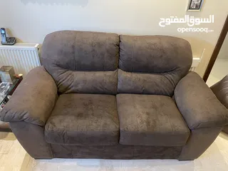  5 Nabuk Fabric Sofa Set (3 piece)