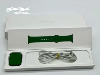  6 Apple Watch Series 7 (GPS, 45mm) Green Aluminum Case with Clover Sport Band