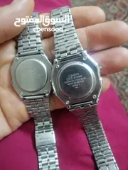  10 للبيع: ساعتان أصليتان من كاسيو Casio Vintage Digital Watch  الموديل: Casio A158W الحالة: مستعمل بحال