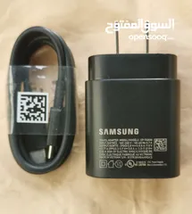  1 شاحن سامسونج تايب سي 25 وات أصلي مع سلك اصلي