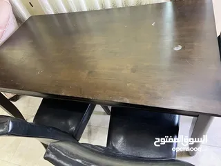  4 طاولة سفرة 6 كراسي خشب ممتاز وبسعر مناسب