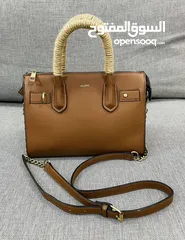  4 Aldo Leather Purse Brown Color Almost New جلد لون بني ماركة الدو