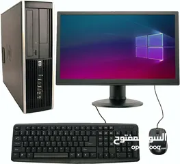  1 HP Intel core i7 processor computer full set with monitor keyboard mouse and cables  8GB RAM 3TB HDD