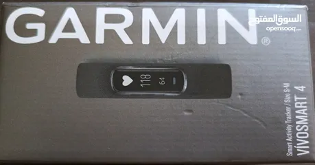  1 ساعه يد ذكيه جارمن الأصلية (GARMIN vívosmart 4) مستعمله شهرين