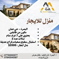  1 منزل تجاري للايجار حي عمان 300 متر ركن على شارعين