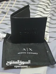  2 محفظه ارماني جلد  سوداء