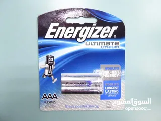  1 بطاريات ليثيوم قياس AAA انرجايزر  كفاءة عالية جدا وعمر طويل Energizer ULTIMATE 1.5V AAA