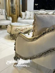  15 طقم كنب New classic فاخر ومميز جداً 7مقاعد مع طربيزة الوسط