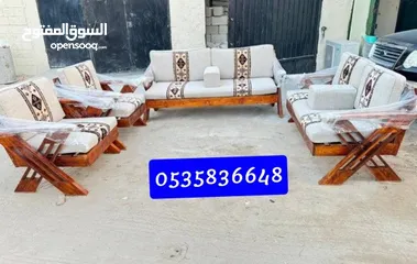  16 جلسات الخارجية شعبي خشب سويدي طبيعي