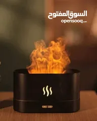  3 وفرنالكم مبخرة اللهب تصميم على شكل لهب الشعلة 3D  شبه الحقيقي تعمل على وصلة شحن(مُرفقه)