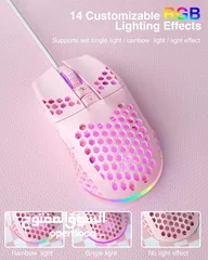  19 SOLAKAKA SM900 Wired Gaming Mouse with Honeycomb Shell USB ماوس سلكي للالعاب بألوان مختلفة