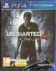  1 سيدي بلايستيشن 4 مستعمل لعبة انشارتد4 UNCHARTED 4