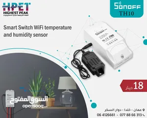  1 مفتاح ذكي Sonoff TH10 لمراقبة درجة الحرارة والرطوبة عبر Wi-Fi مع تحكم أوتوماتيكي وصوتي
