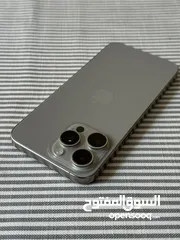  2 Iphone 15 pro max natural titanium 256GB used like new شرق اوسط