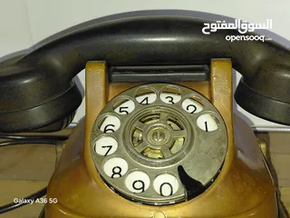  1 تلفون قرص انتيك نحاسي
