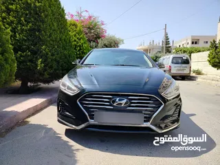  11 هيونداي سوناتا 2018 7جيد بحال الشركه ممشى قليل  استخدام شخصي مرفق ورقة الفحص