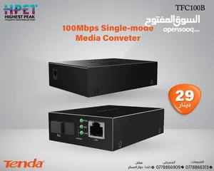 1 Tenda TFC100B محول وسائط أحادي الوضع بسرعة 100 ميجابت في الثانية