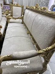  9 طقمين 14 كرسي خشب زاين مع مخمل