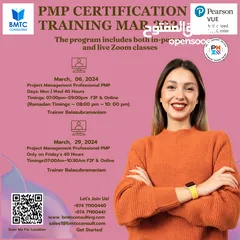  2 PMP Project Management Professional training session scheduled March 2024