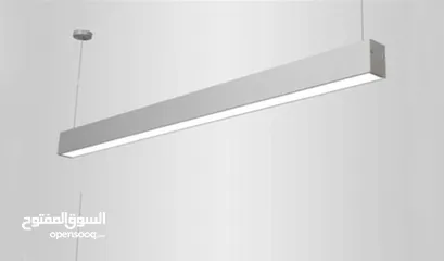  4 ثريا  طولية متدلية  LED  بطول 3  متر   شبه جديد ومجهزة بتوصيلات تعتيم Dimming