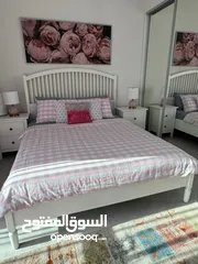  1 Queen Size bed, matress, and Dressing table with mirror and drawers