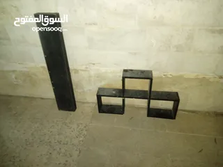  9 طقم كورنر 3 كراسي حرف u  ديكورات روفوف 6 قطع لون اسود