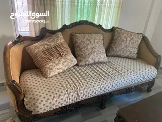  3 طقم كنب خشب زان للبيع