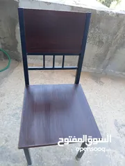  1 كرسي خشب و حديد