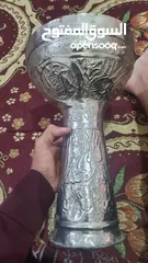  1 طبل نحاس. مطلي. بفضه قدييم