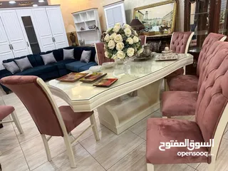  4 طاولة سفرة مكونه من 8 كراسي