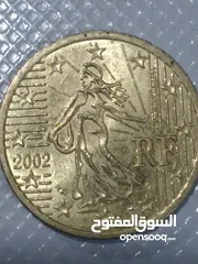  2 50 سنت اورو 2002 فرنسا، عملة ناذرة