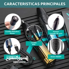  7 ماكينة حلاقه للانف و الوجه و الاذن اثنان في واحد شحن VGR V-619 ضد الماء