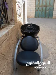  1 مغسلة صالون حلاقة مع بطارية وكرسي