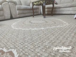  4 أثاث بيت كامل للبيع دفعة واحدة – نظيف وسعر مناسب  كنب + خزانة + برادي + سجادة للبيع معًا بحالة جيدة