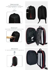  6 حقيبة تخزين واقية لجهاز البلايستيشن PS5 - PS5 Slim  مع ذراعين كتف PS5 Carrying Travel Storage Bag