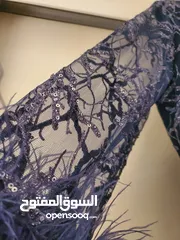  2 فستان سهرة كحلي موديل جديد 2025 قياس l  راقي جدا مع الشيلة Dark navy blue evening dress
