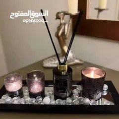  2 طقم شمع  وفواحه بزيت معطر