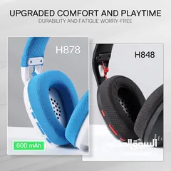 5 Redragon H878 3-Mode Wireless Blue Lighting Gaming Headset - Lightweight - 7.1 Surround Sound