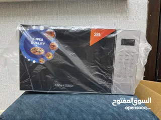  3 مايكرويف  يونيوم تتش 28 لتر جديد بالكرتونه