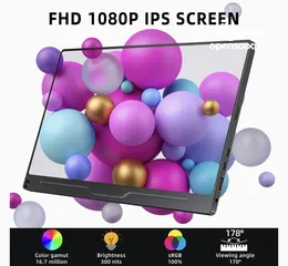  3 شاشة متنقلة عالية الجودة حجم 15.6 انش Full HD IPS Type-C