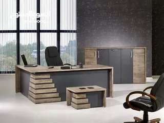  8 مكتب مدير مودرن (اثاث مكتبي -خشب-زجاج ) elegant modern office furniture desk