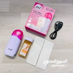  4 جهاز الشمع رول + هدية (شمع رول الايطالي + مناديل الشمع)سهل وسريع الاستخدام من دون الم ووقت قصير