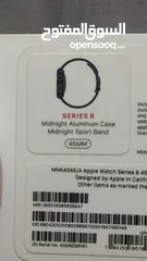  3 Apple watch series 8 , 45MM  GPS + Cellular Midnight Aluminum Case with Midnight Sport Band