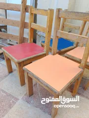  1 كراسي وطاولات طلاب روضة أو مدرسة خشب زان تفصيل