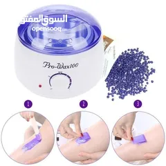  3 جهاز الواكس  الاصلي لازاله الشعر +  شمع + عيدان واكس طنجرة اذابه شمع