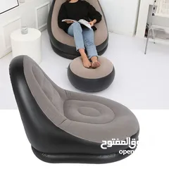  5 طقم أريكة استرخاء + مسند قدم قابل للنفخ – الحل الذكي لكل بيت ولكل رحلة! مثالي للقعدة، القيلولة،