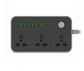  2 6 USB 3 POWER SOCKETتم توفير مطول كهرباء حديث في التصميم يوفر عليك إستهلاك مثلثات ومحولات الشحن