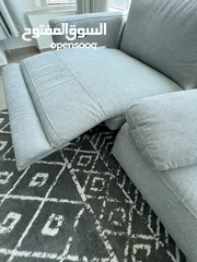  3 Corner recliner grey sofa with mechanical seat lift, still under warranty