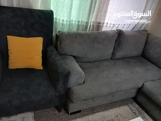  3 كنب كورنر لون رمادي